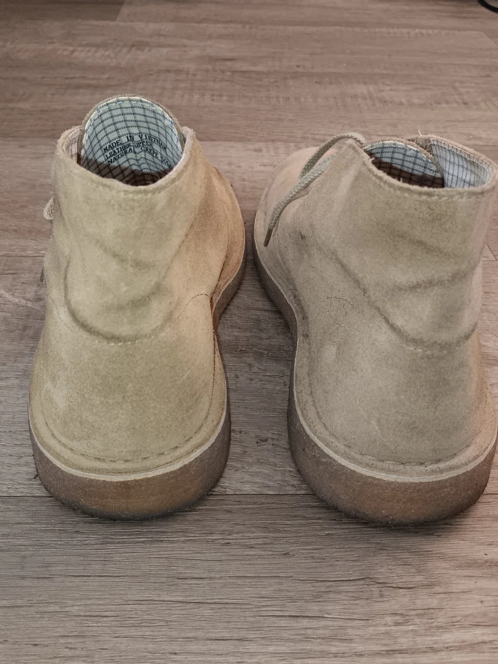 Clarks Men's Suede Chukka Boots in Light Beige